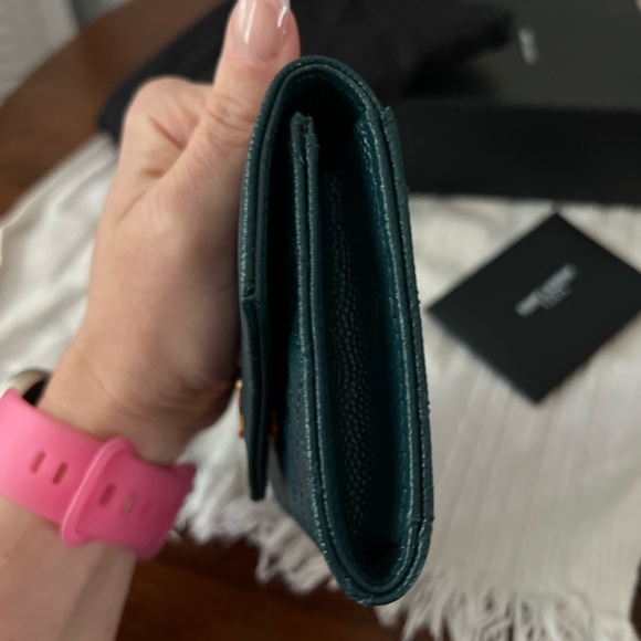 Saint Laurent Small Envelope Wallet Excellent Condition - Sea Turquoise - Picture 6 of 9